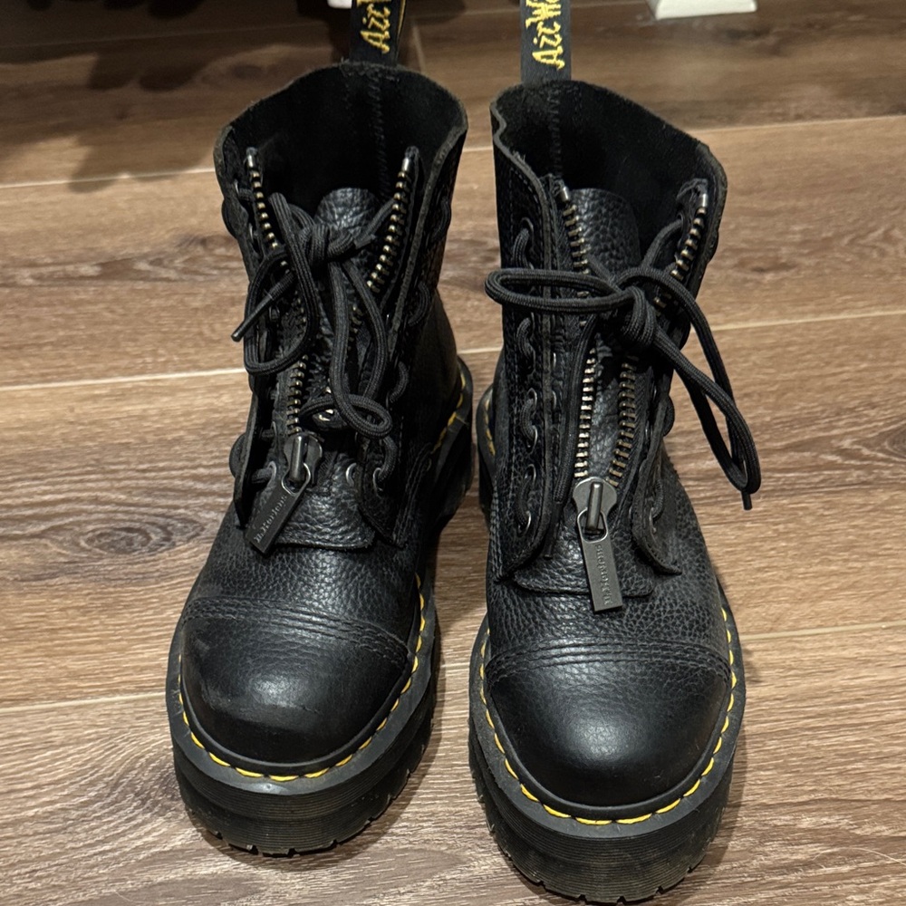 Dr Martens Black Leather Women's Boots